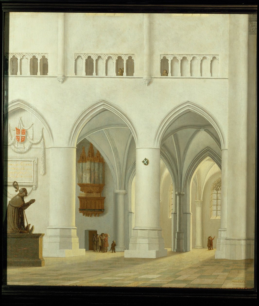 Innenansicht der Kirche Saint Bavo in Haarlem, Niederlande von Pieter Jansz Saenredam