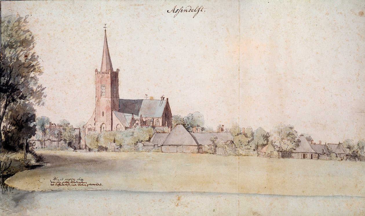 Ansicht von Assendelft in den Niederlanden 1633 von Pieter Jansz Saenredam