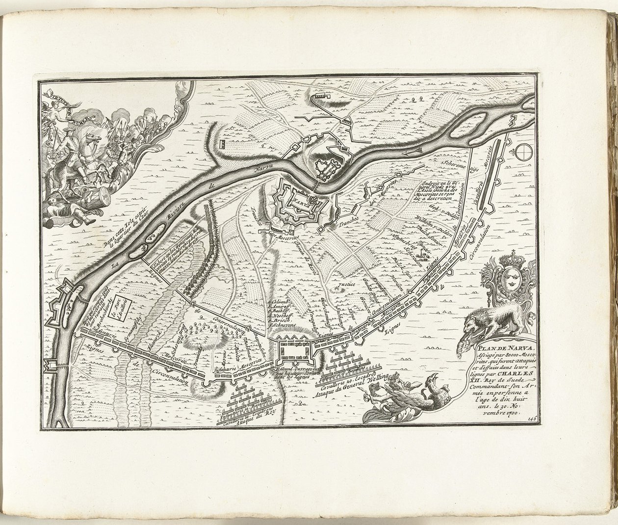 Die Belagerung von Narva im Jahr 1700, 1702-1703 von Pieter Mortier