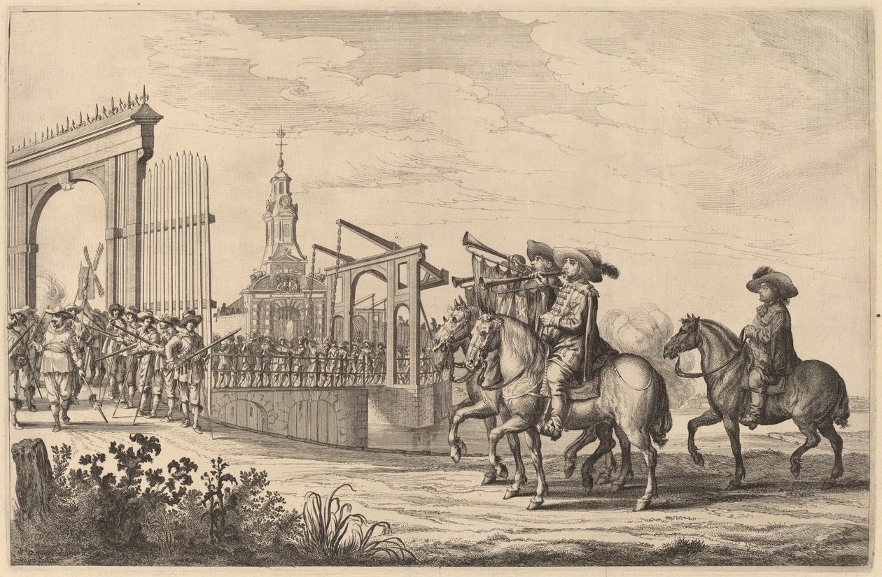 Einzug von Maria de Medici in Amsterdam [Tafel 1 von 6] von Pieter Nolpe