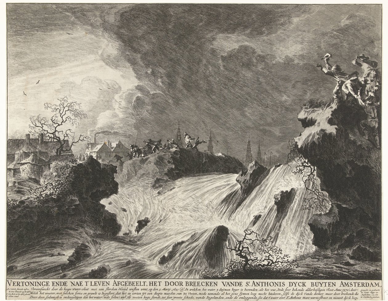 Der Durchbruch des St. Antoniusdeichs bei Amsterdam von Pieter Nolpe