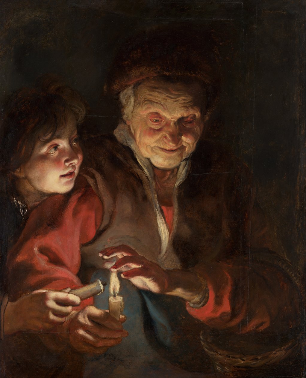 Alte Frau und Junge mit Kerzen, ca. 1616-1617 von Pieter Paul Rubens