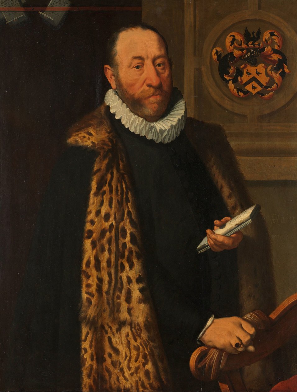 Porträt von Mattheus Augustijnsz Steyn, Ratsherr im Kollegium der Admiralität des Nordquartiers in Dokkum von Pieter Pietersz. (I)