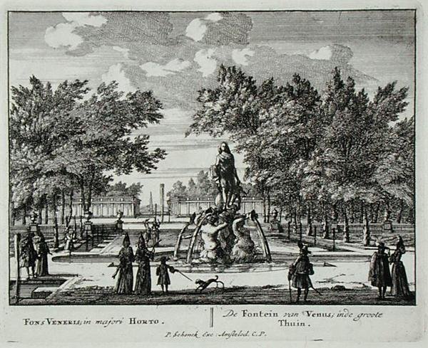 Der Venusbrunnen in einem großen Garten, aus 
