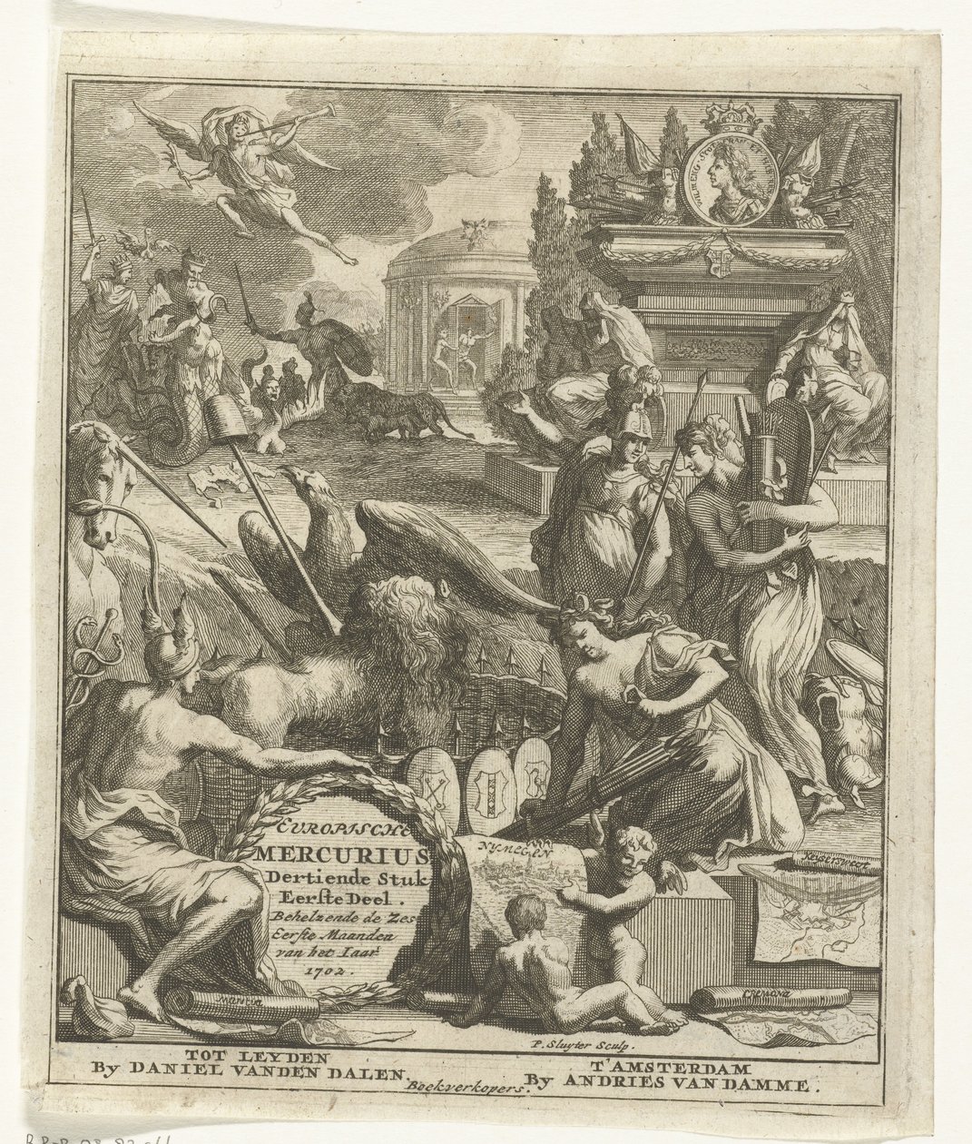 Titelblatt für den Europischen Mercurius von 1702 von Pieter Sluyter