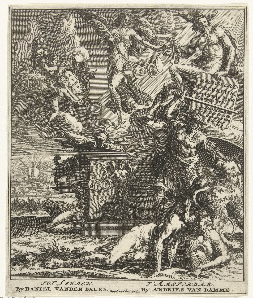 Titelseite für: Europische Mercurius Veertiende Stuk Eerste Deel, 1703 von Pieter Sluyter