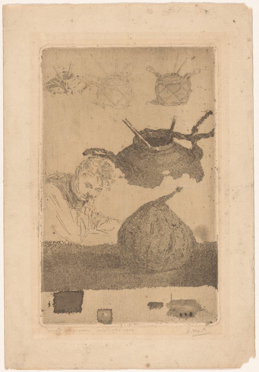 Erste Radierproben von Pieter Willem van Baarsel (signed by artist)