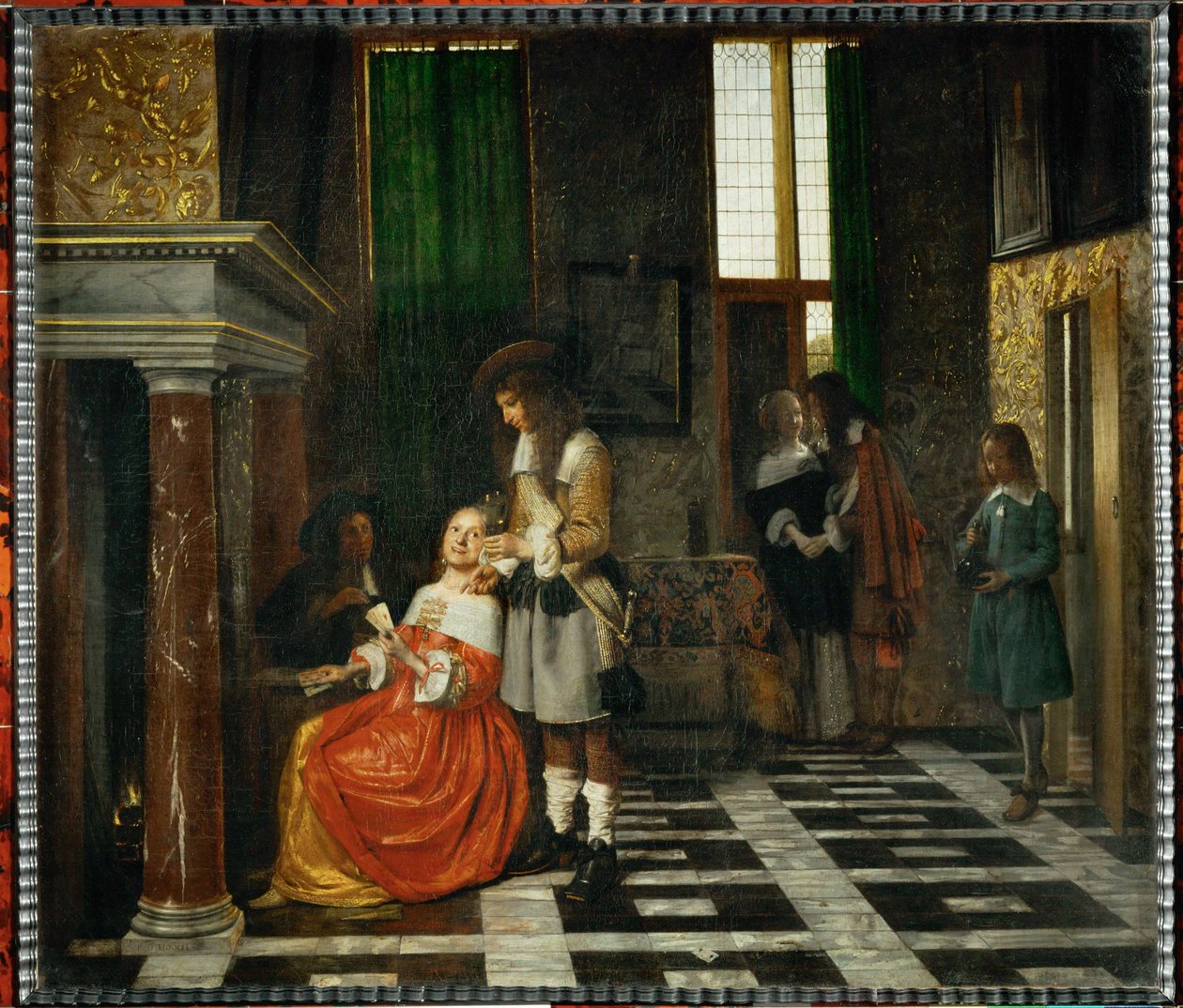 Les joueurs de cartes von Pieter de (after) Hooch