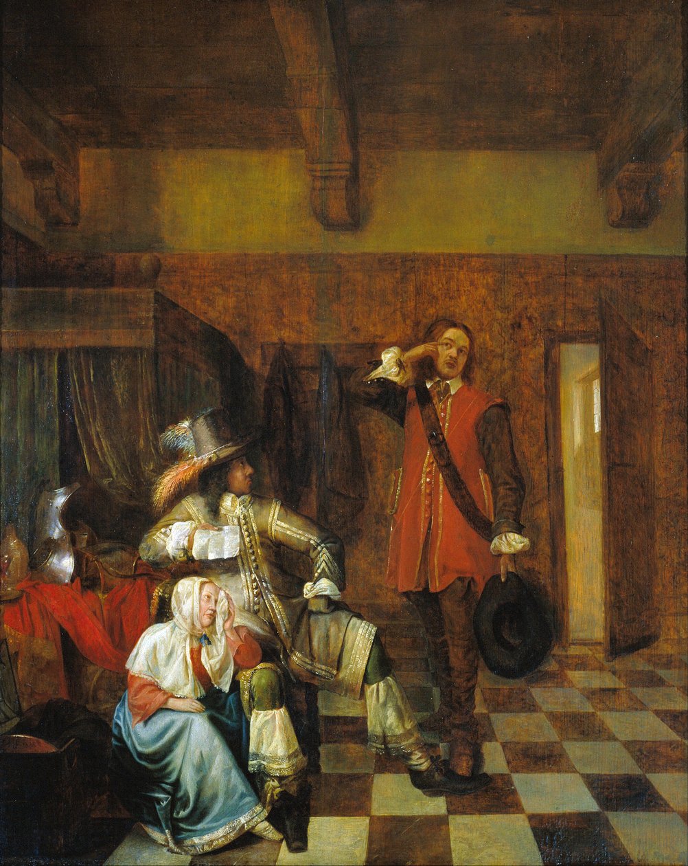 Der Überbringer schlechter Nachrichten - Pieter de Hooch von Pieter de Hooch
