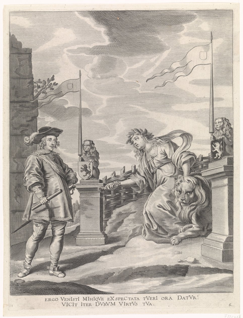 Ferdinand erhält von der Stadthexe von Gent die Schlüssel der Stadt von Pieter de Jode (II)