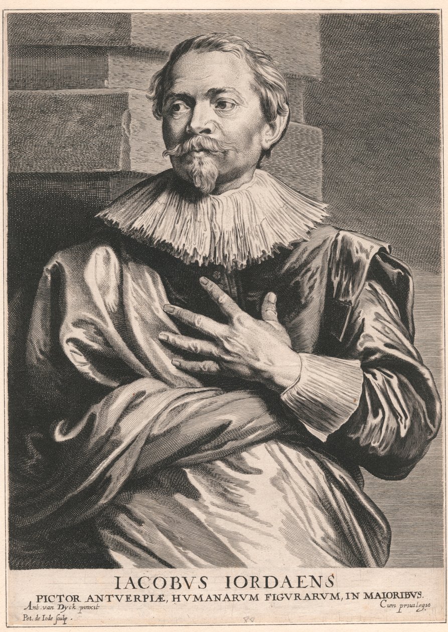 Jacobus Jordaens, Pictor Antuerpiæ, Humanarum Figurarum, in Majoribus von Pieter de Jode