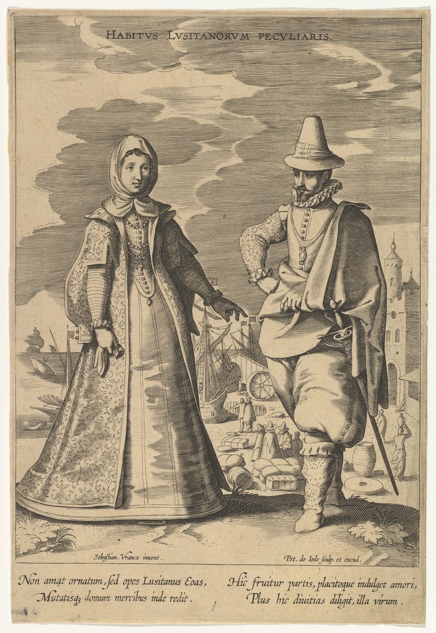 Habitus Lusitanorum Peculiaris, aus Moden verschiedener Nationen von Pieter de Jode I