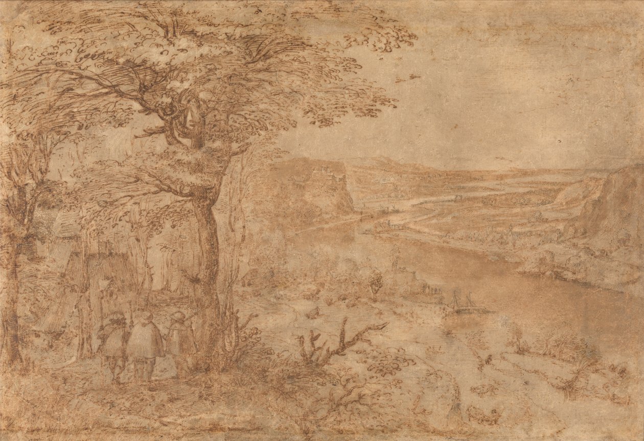 Landschaft mit Pilgern von Pieter Bruegel the Elder