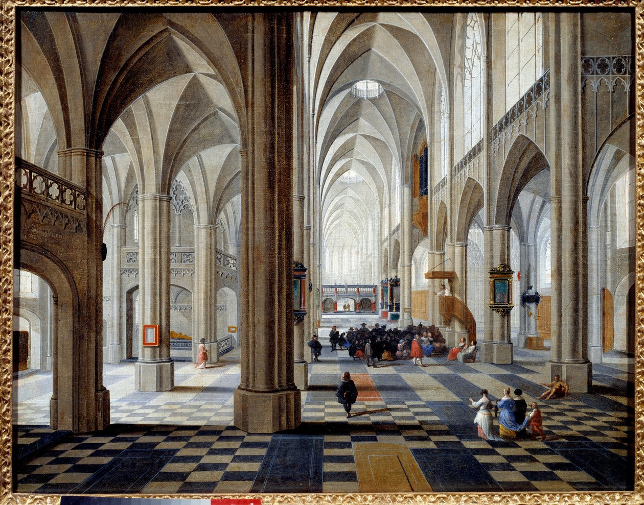 Innenraum der Kathedrale von Antwerpen. Gemälde von Peeter Neefs der Ältere (1578-1660) von Pieter the Elder Neefs