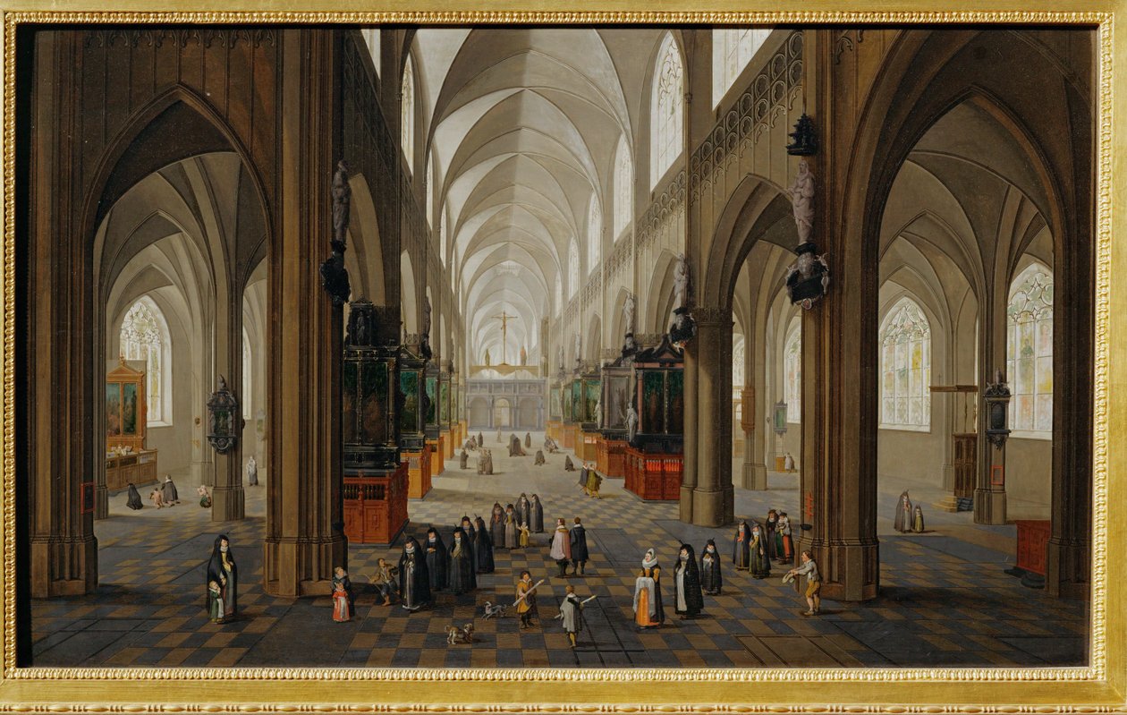 Innenansicht der Kathedrale von Antwerpen von Pieter the Elder Neefs