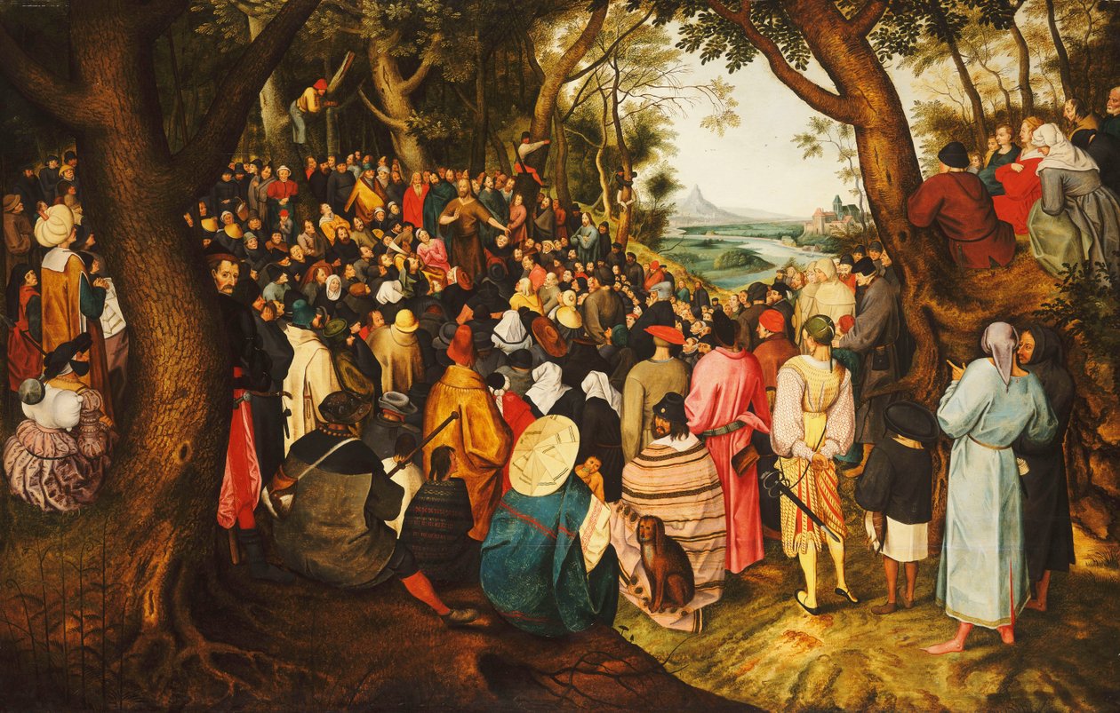 Johannes der Täufer predigt in der Wildnis, ca. 1633-50 von Pieter Brueghel the Younger