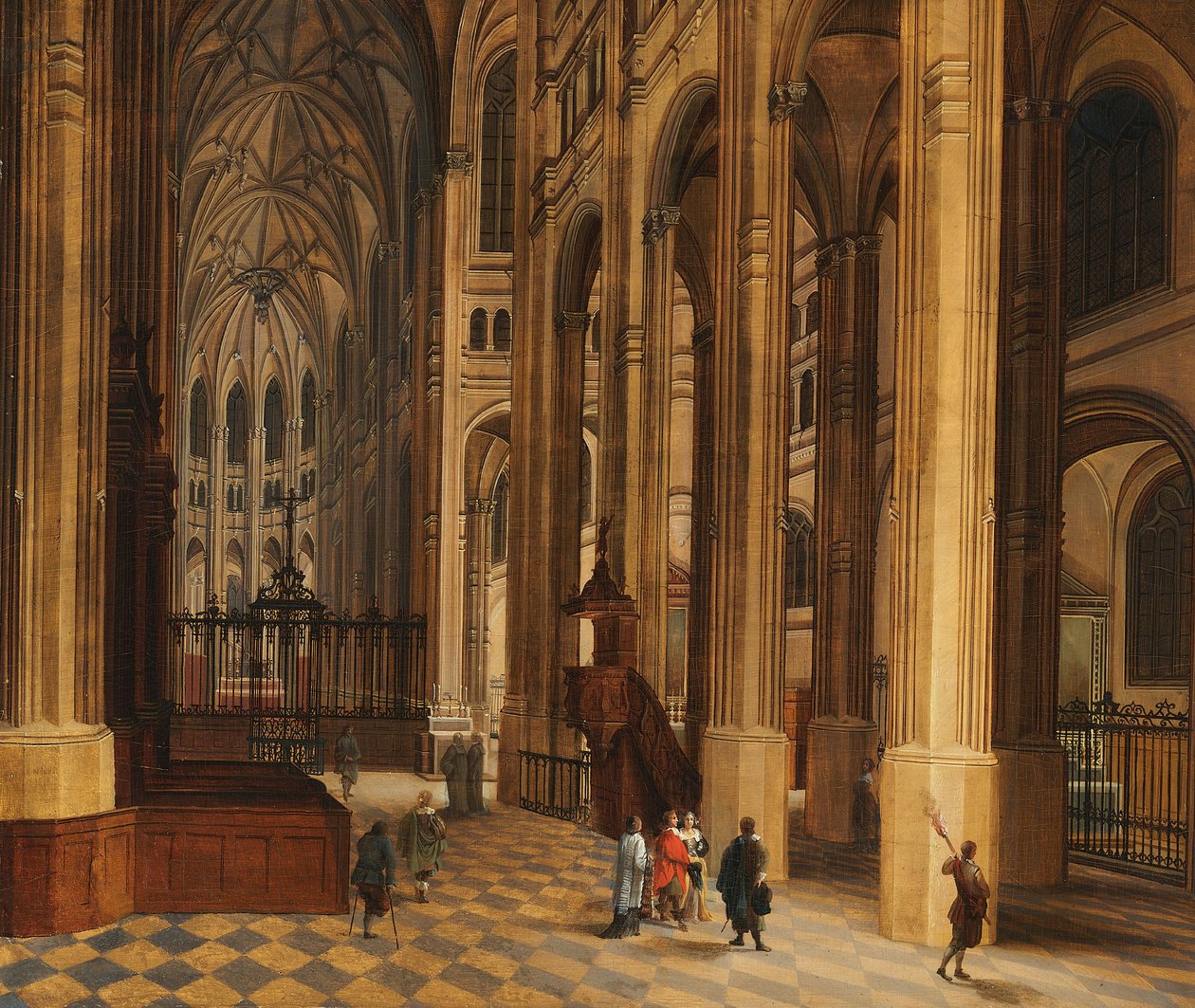 Kircheninneres (Blick in den Chor von St. Eustache, Paris) von Pieter the Younger Neeffs