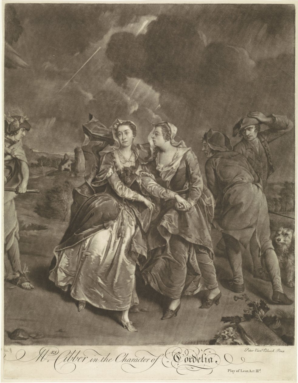 Schauspielerin Susannah Maria Cibber in der Rolle der Cordelia von Pieter van Bleeck