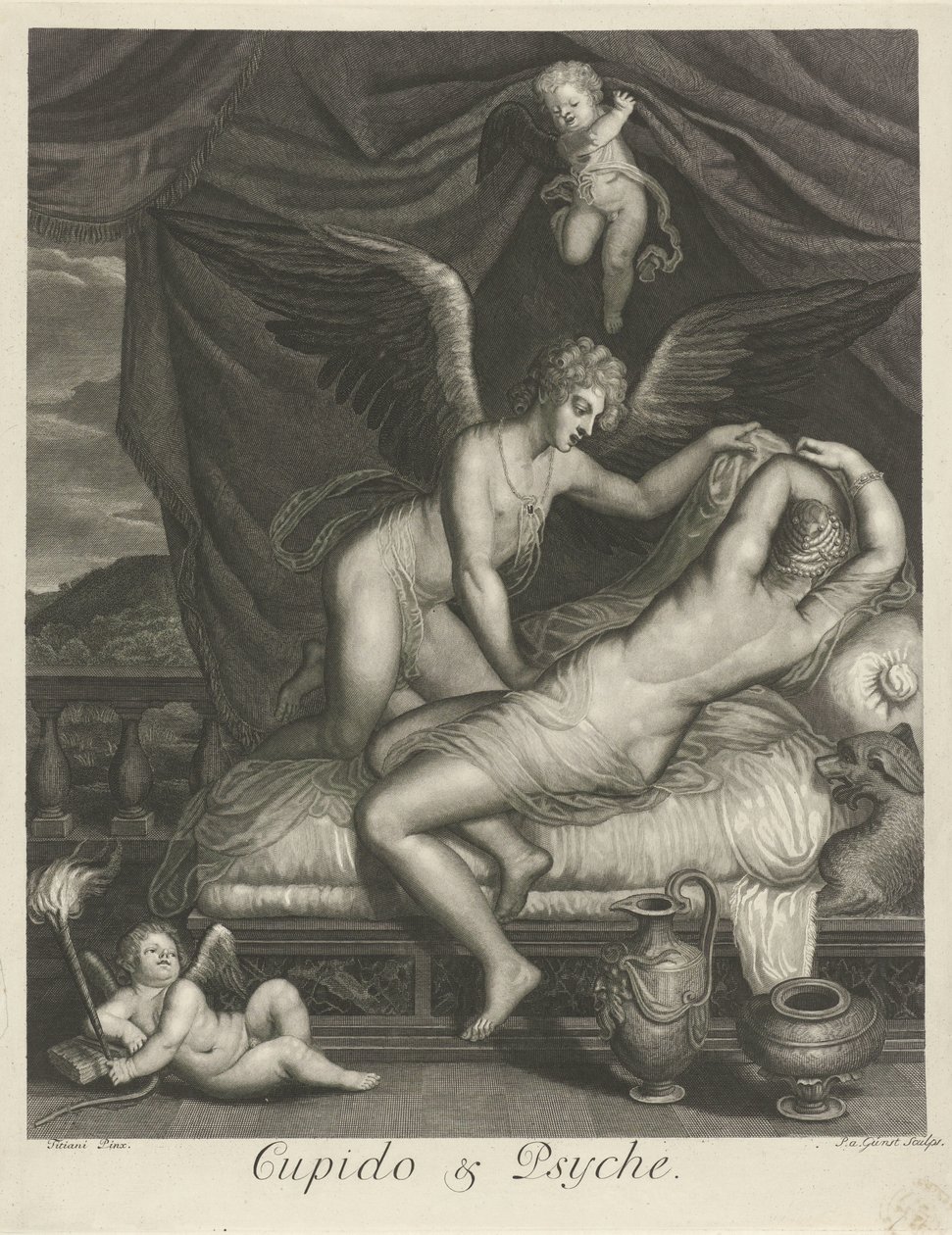 Cupido und Psyche von Pieter van Gunst