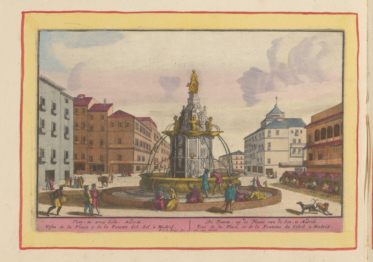 Brunnen auf dem Plaza Puerta del Sol in Madrid von Pieter van den Berge