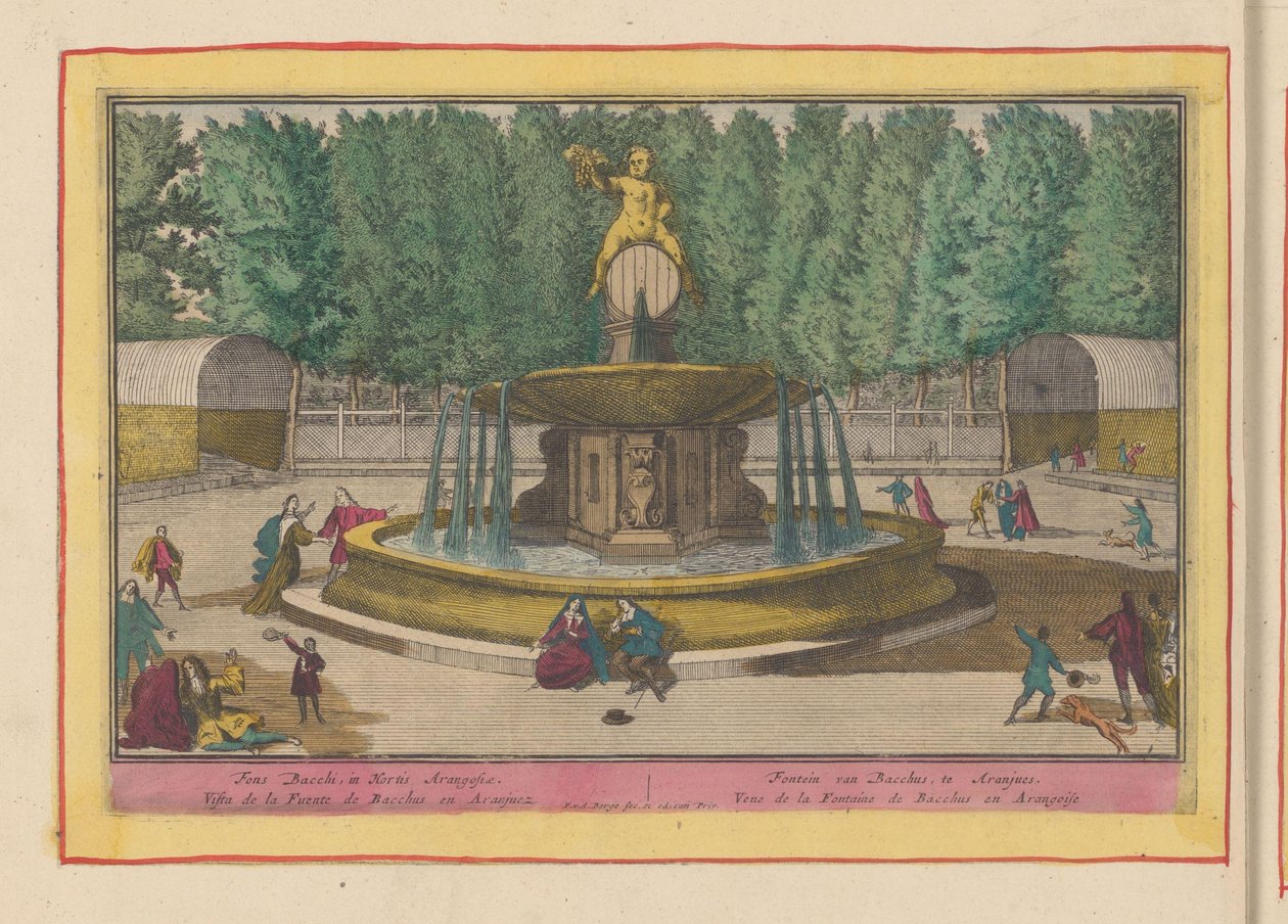 Bacchus-Brunnen in den Gärten des Königspalastes von Aranjuez von Pieter van den Berge