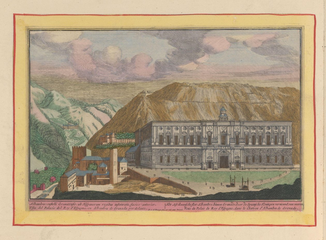 Ansicht des Palastes von Karl V. in Granada von Pieter van den Berge