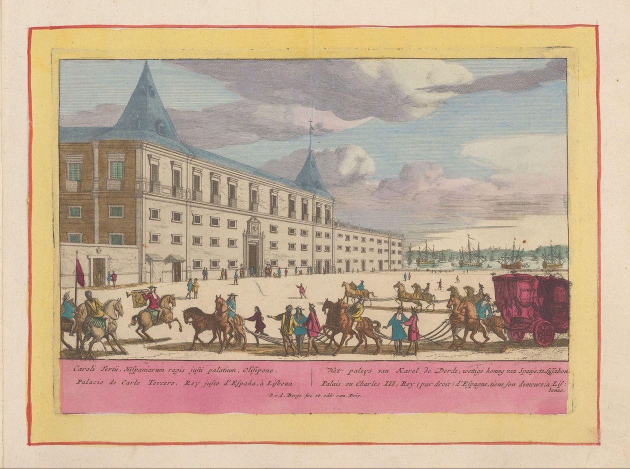 Ansicht des Palastes von Karl VI. in Lissabon von Pieter van den Berge
