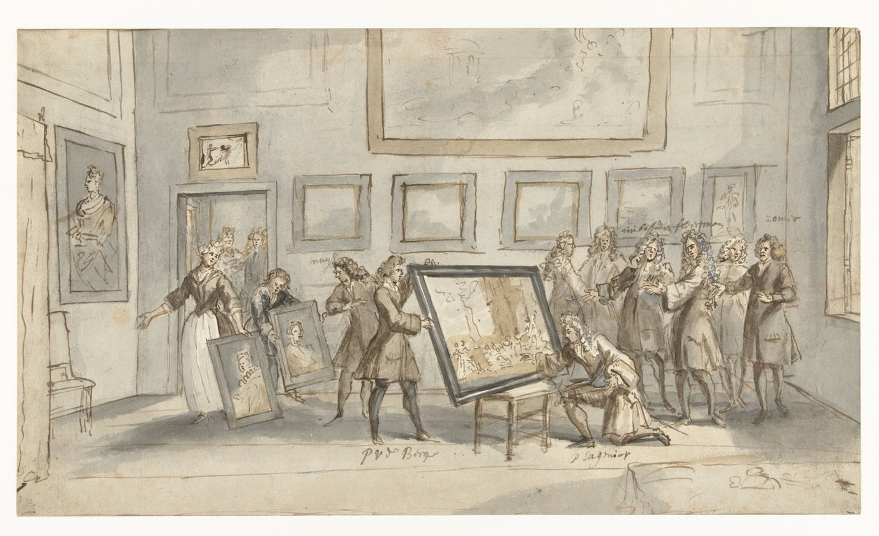 Prinz Eugen von Savoyen beim Kunsthändler J.P. Zomer von Pieter van den Berge