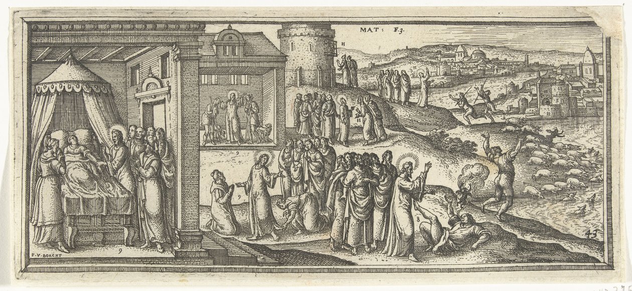 Heilungen von Christus (Bijbelse taferelen) von Pieter van der Borcht (I)
