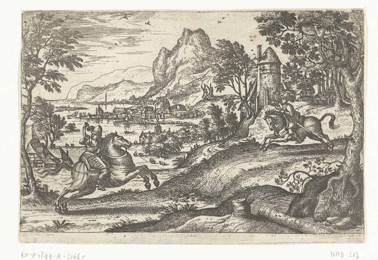 Landschaft mit zwei Reitern von Pieter van der Borcht (I)