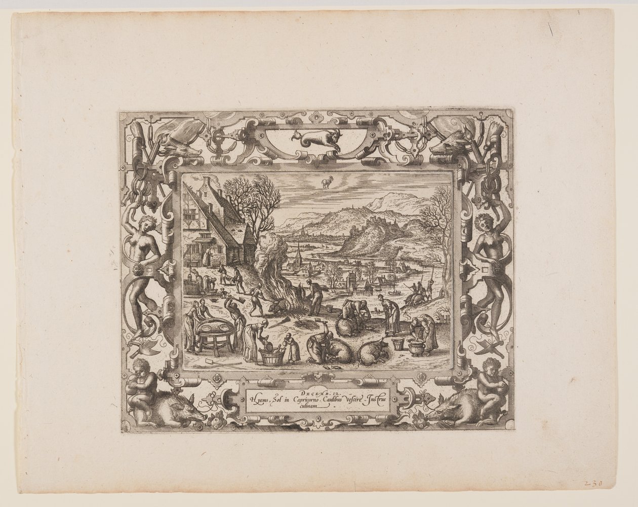 Dezember, aus Die zwölf Monate von Pieter van der Borcht