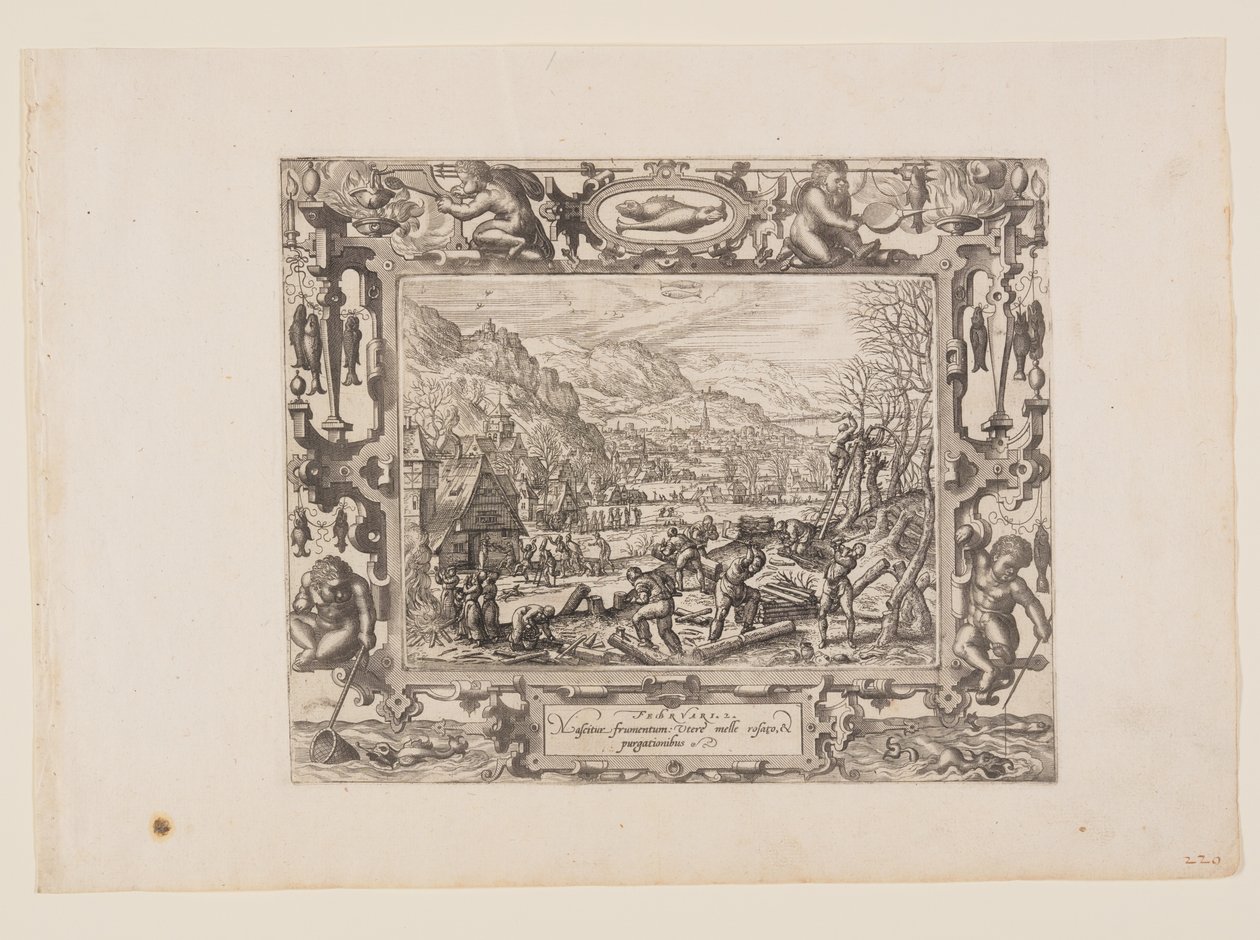 Februar, aus Die zwölf Monate von Pieter van der Borcht