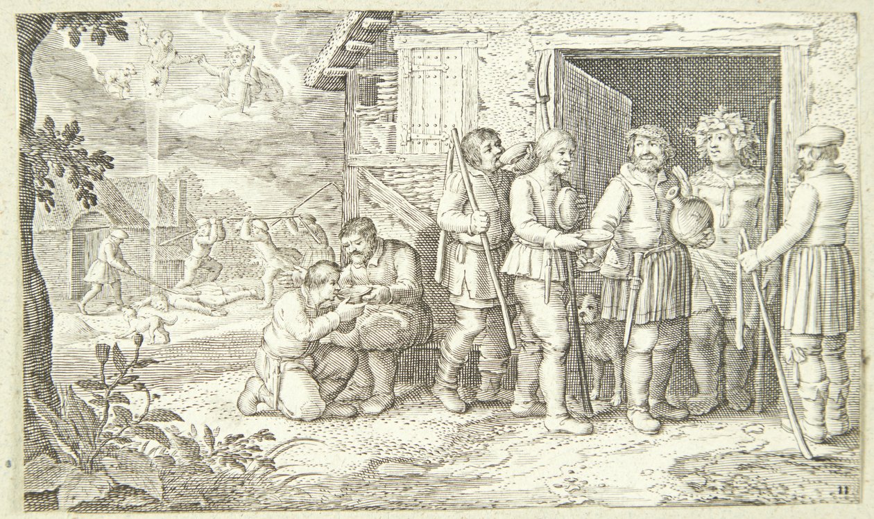 Jakob und das gesprenkelte Vieh von Pieter van der Borcht