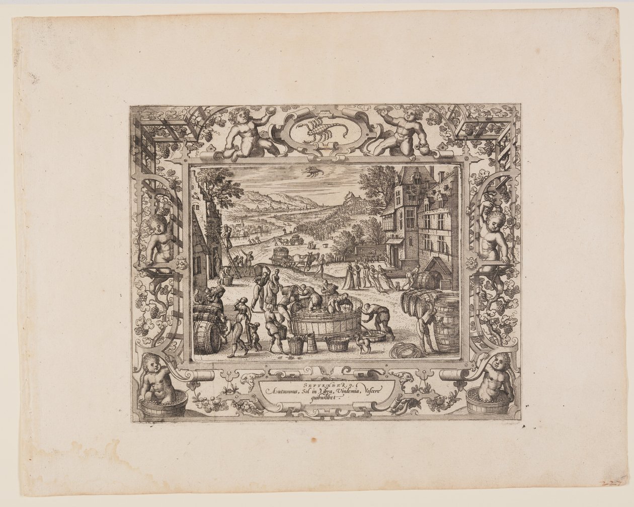 September, aus Die zwölf Monate von Pieter van der Borcht