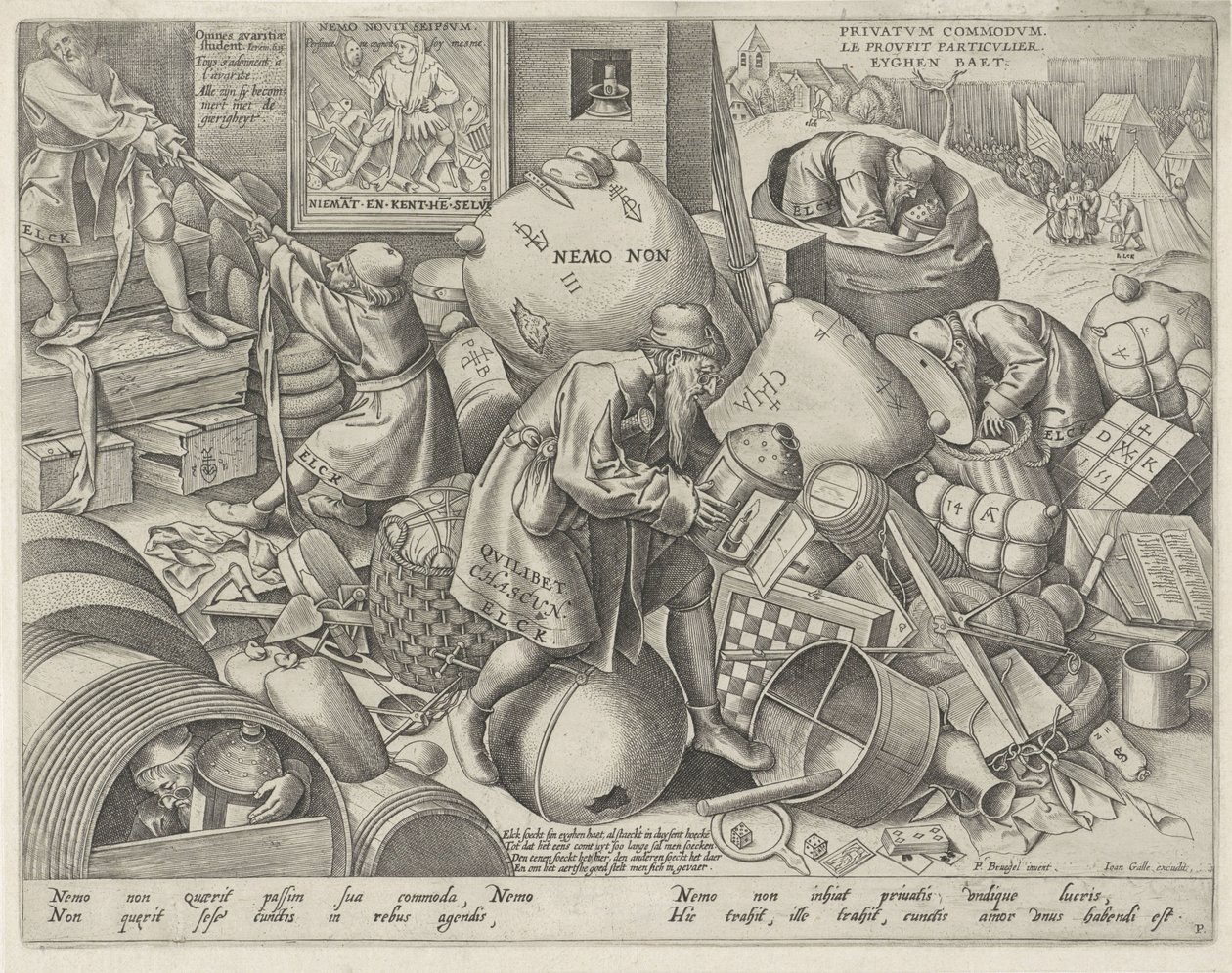 Allegorie auf den Eigennutz von Pieter van der Heyden