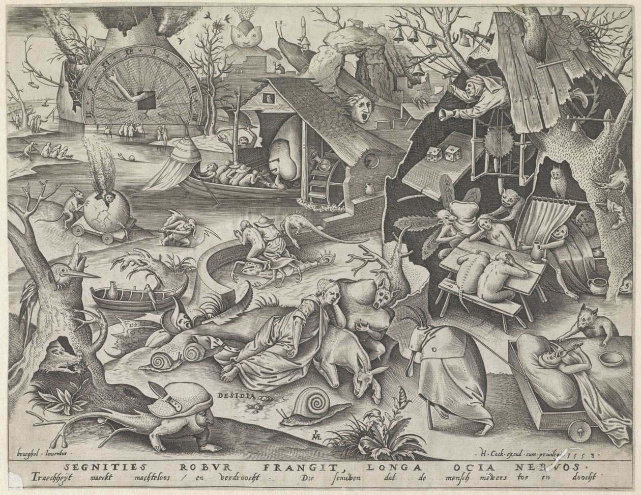 Faulheit (Die sieben Todsünden) von Pieter van der Heyden