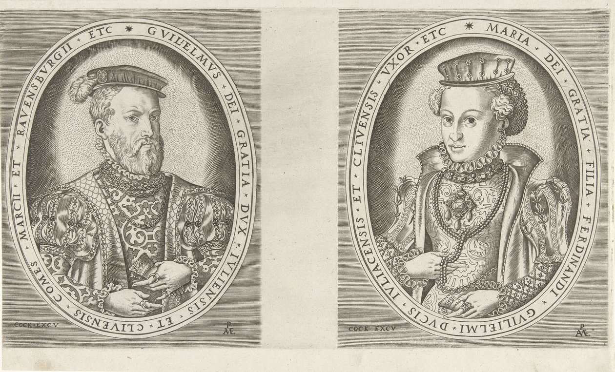 Porträts von Wilhelm II., Herzog von Geldern, und Maria von Österreich, Herzogin von Geldern von Pieter van der Heyden