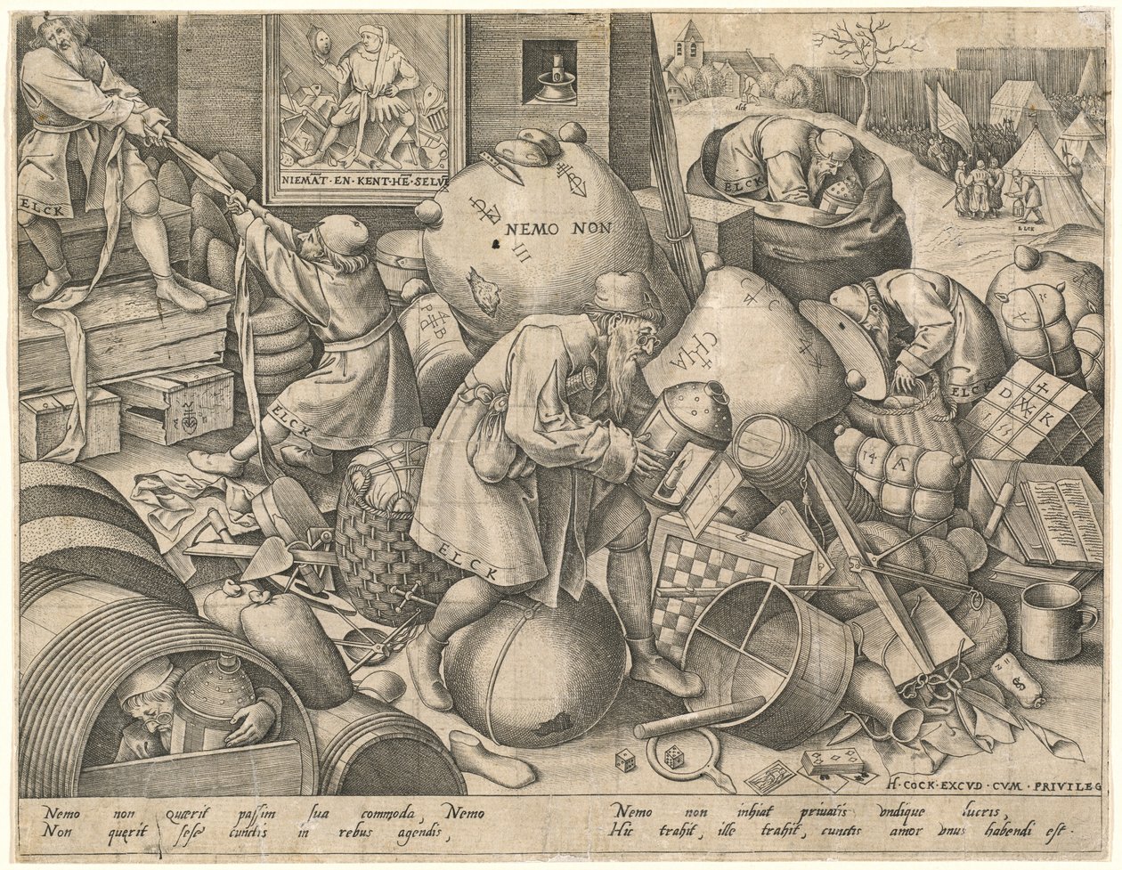 Jedermann von Pieter van der Heyden after Pieter Bruegel the Elder