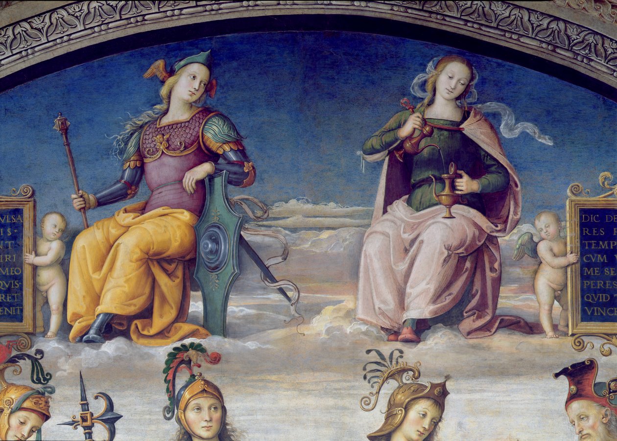 Fortuna und Mäßigung, Detail aus der Lunette von Fortuna und Mäßigung, aus der Sala dell