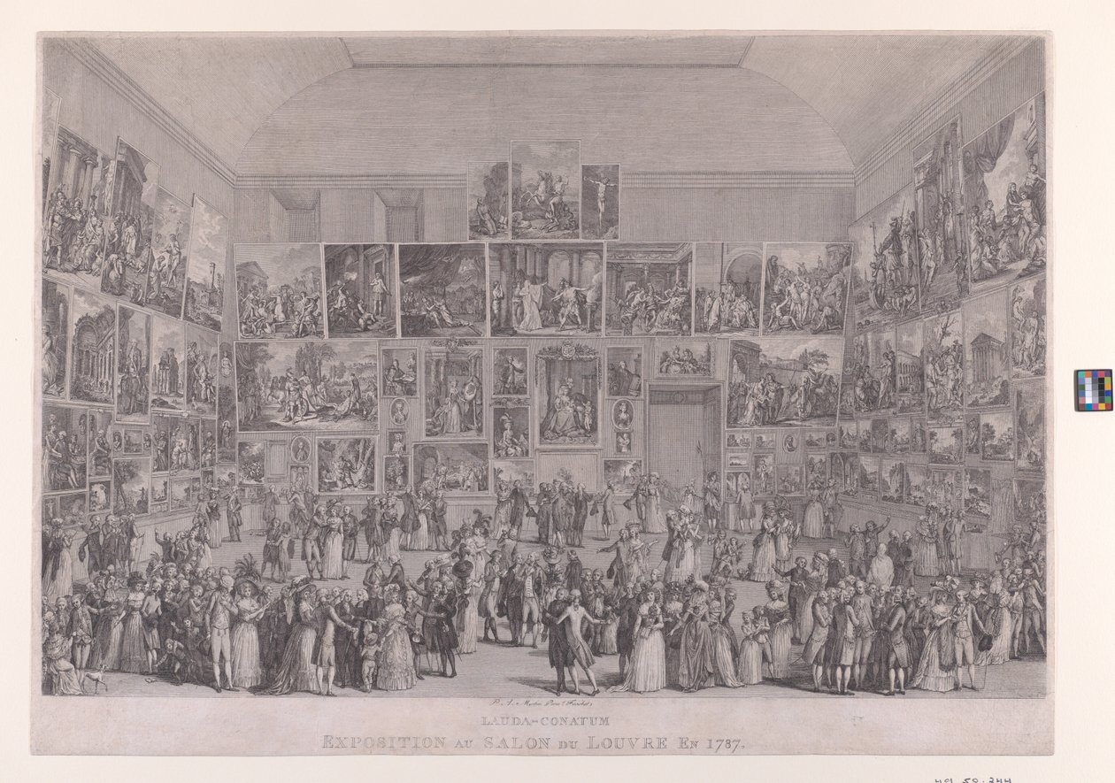Ausstellung im Salon du Louvre 1787 von Pietro Antonio Martini