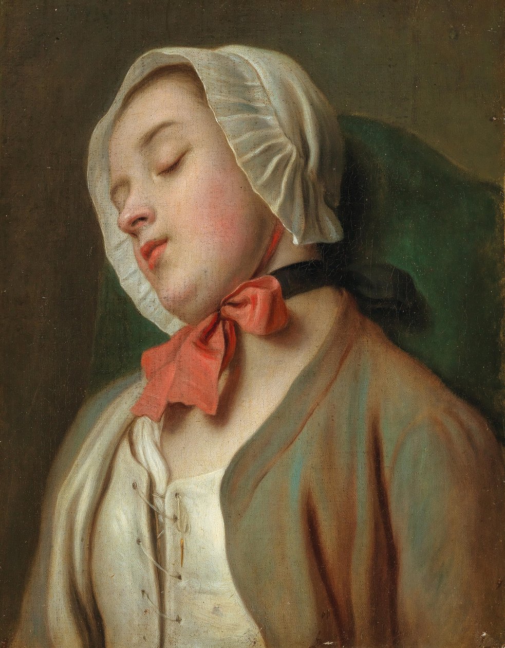 Schlafende junge Frau, Mitte des 18. Jahrhunderts von Pietro Antonio Rotari