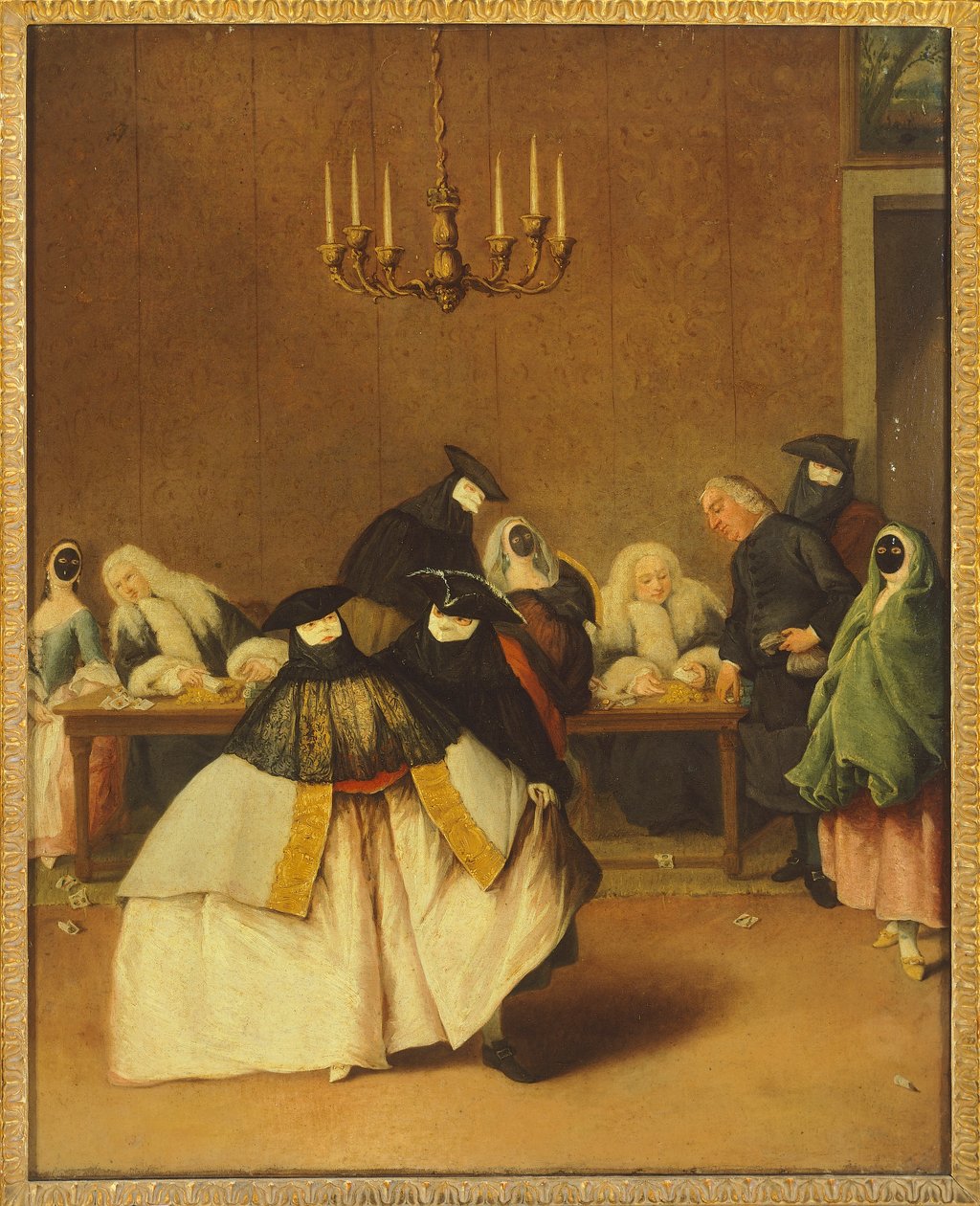 Das Ridotto, Venezianische Masken von Pietro Longhi