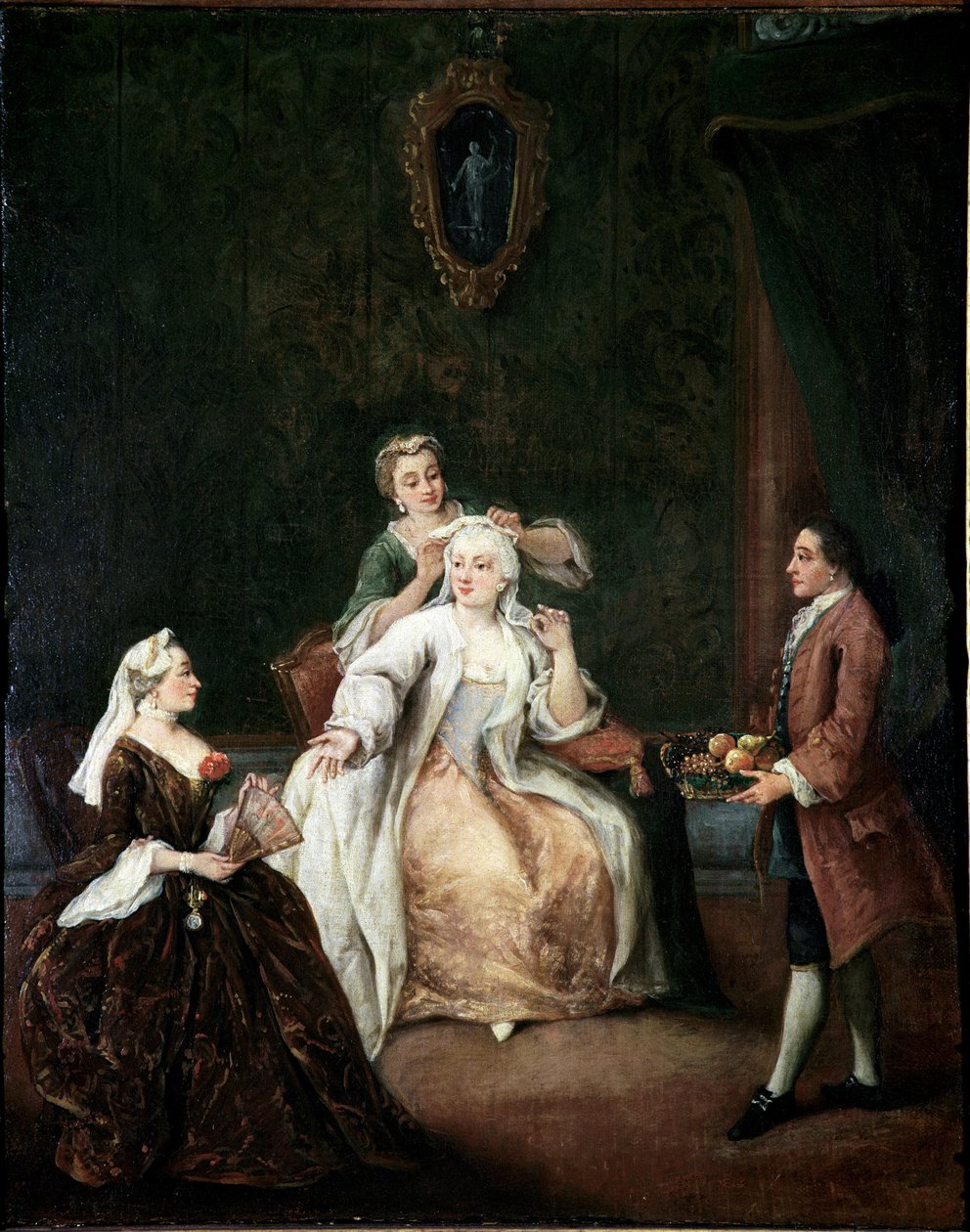 Der Friseur. Gemälde von Pietro Longhi von Pietro Longhi