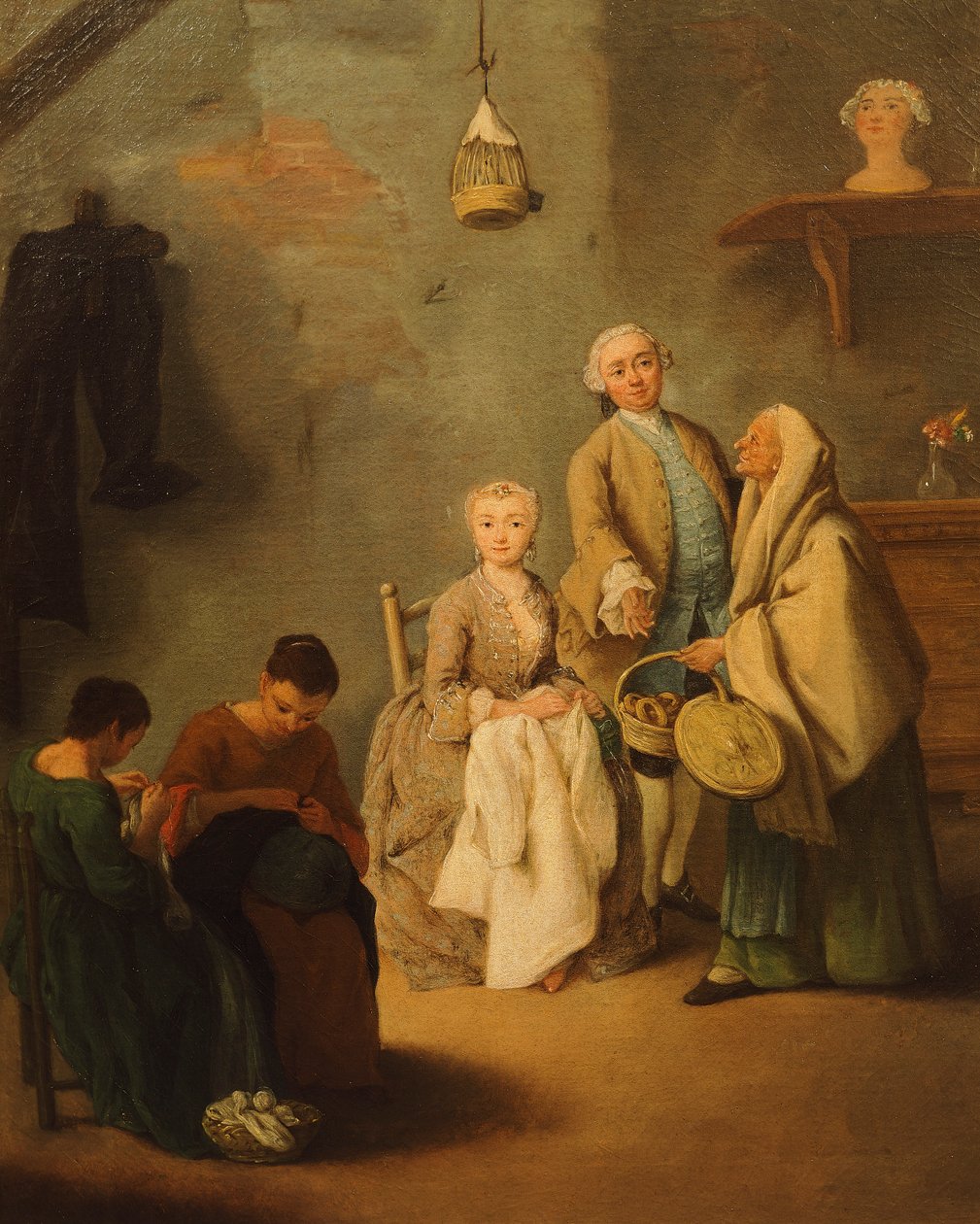 Der Verkäufer von Bussolai (venezianische Süßigkeiten) von Pietro Longhi