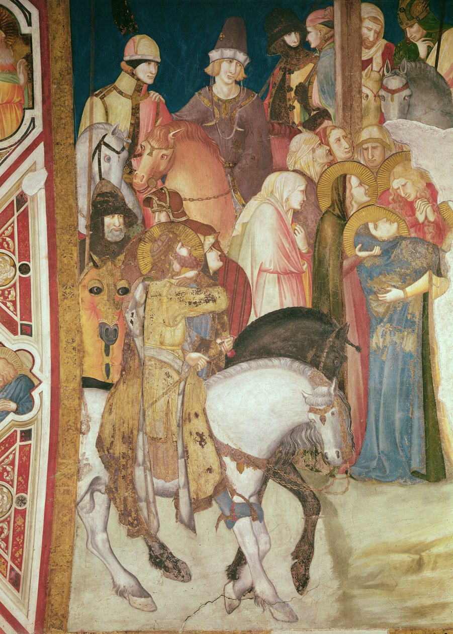 Detail von Kalvarienberg (Detail) von Pietro Lorenzetti