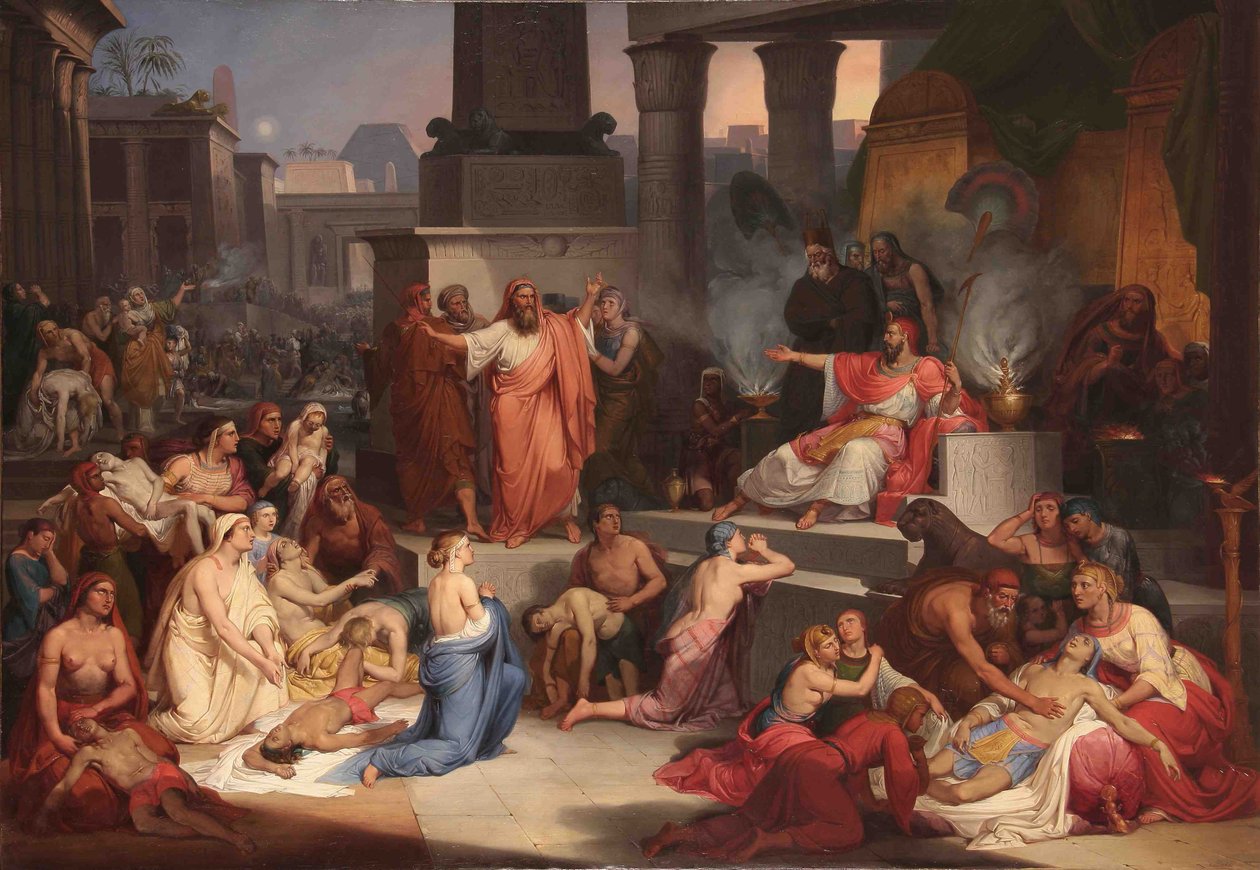 Der Tod des Erstgeborenen von Ägypten, 1838-1839 von Pietro Paolétti