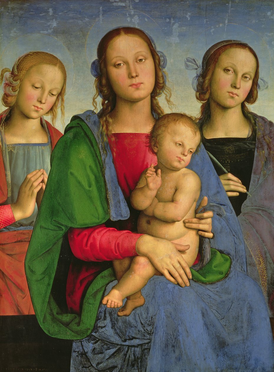Madonna mit Kind und St. Katharina und St. Rosa, 1493 von Pietro Perugino