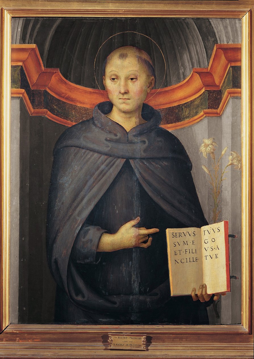 Heiliger Nikolaus von Tolentino von Pietro Perugino