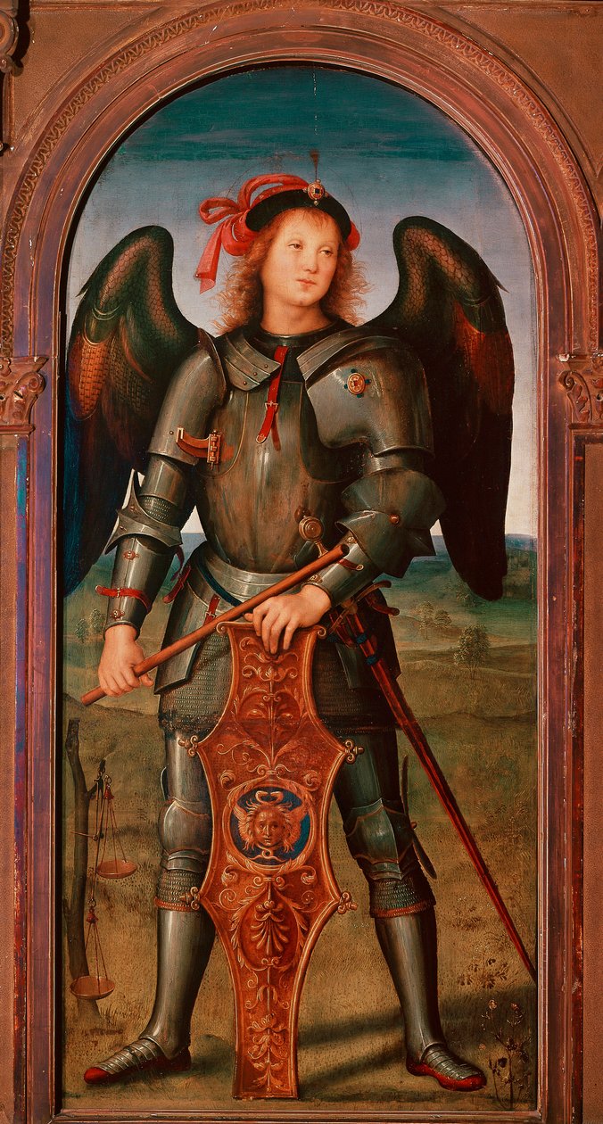 Polyptychon der Kartause von Pavia: Der Erzengel Michael von Pietro Perugino