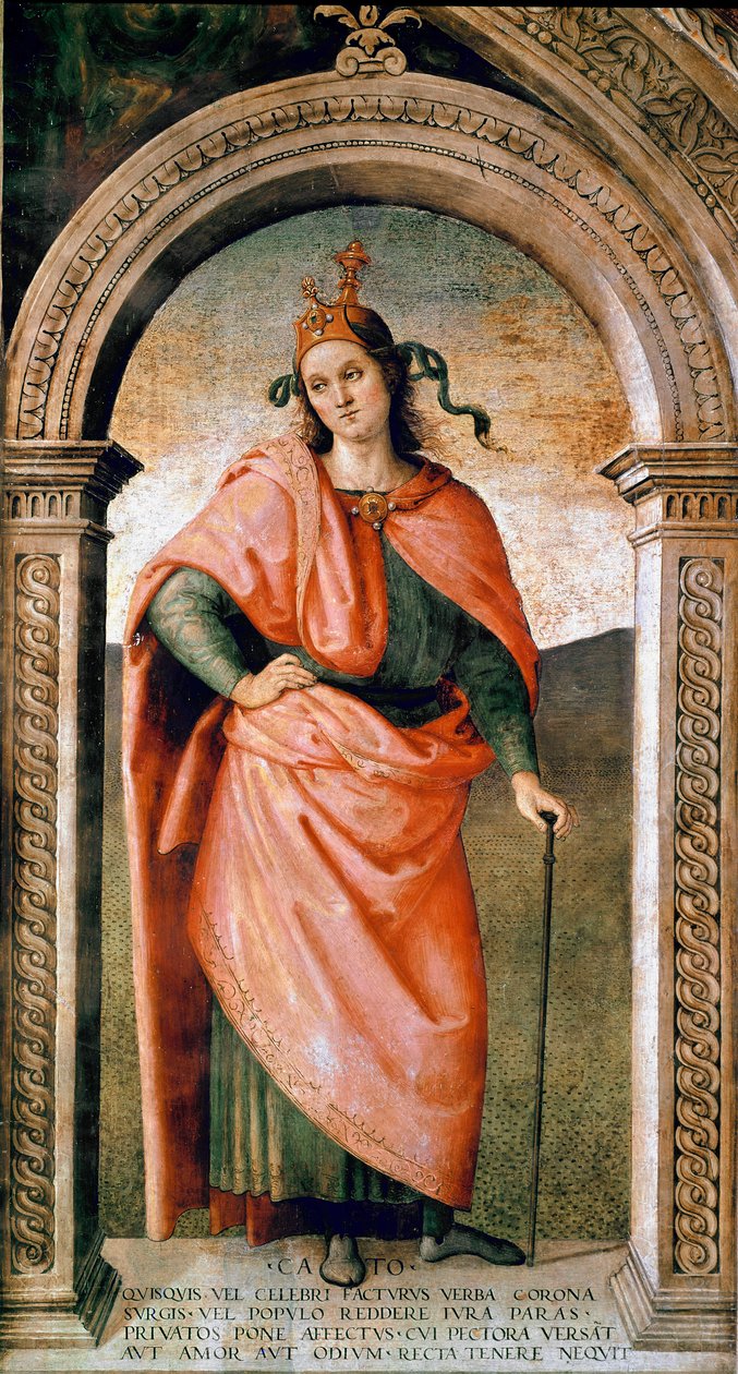 Darstellung von Cato dem Zensor (234-149 v. Chr.), römischer Politiker von Pietro Perugino